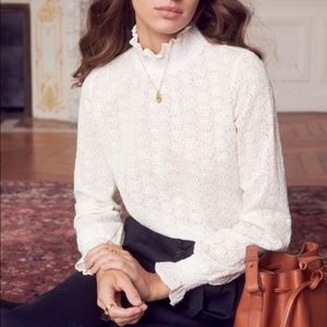 Sezane Cathy Blouse (Ecru, 34)